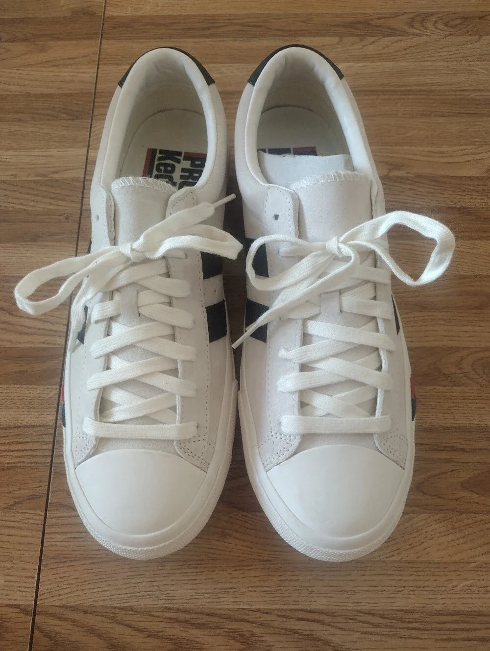 Men's Size 9 Pro Keds PH56803 Suede Lo-Top White Sneakers
